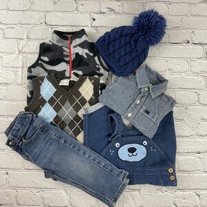 Toddler Boy Fall/Winter Clothing Bundle Lot of 6 size 6-12M